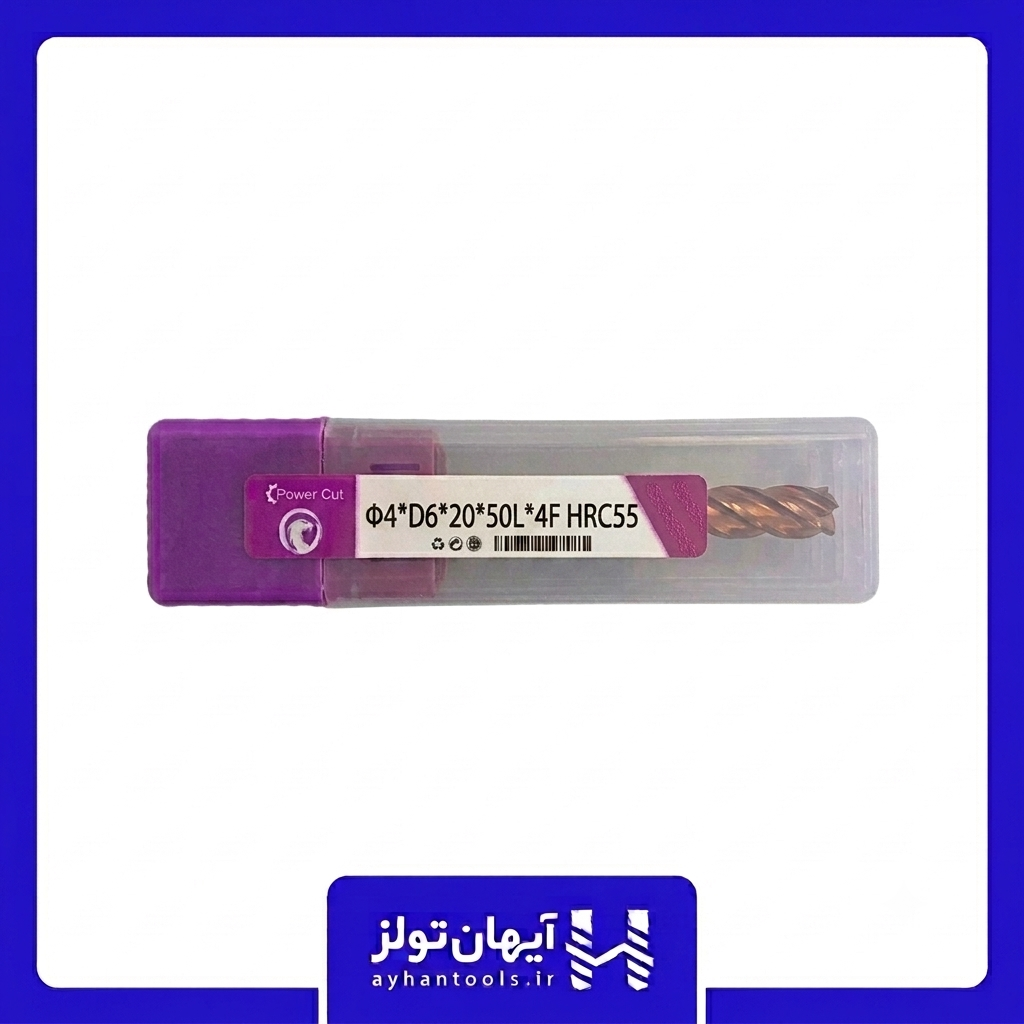 فرز انگشتی کارباید تخت4میلی‌مترشفت 6 پاور کات